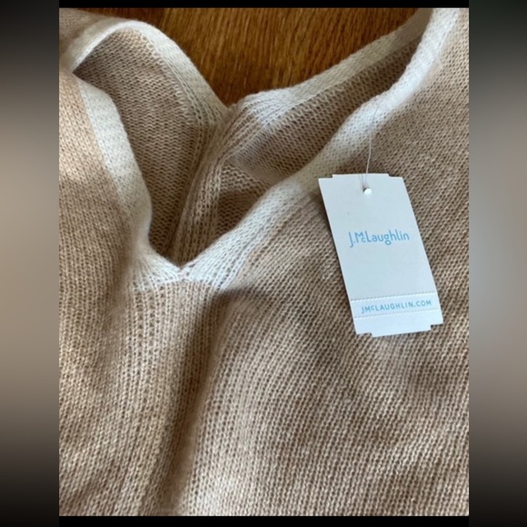 NWT -J McLaughlin one size cashmere shawl ponch wrap - Picture 6 of 10